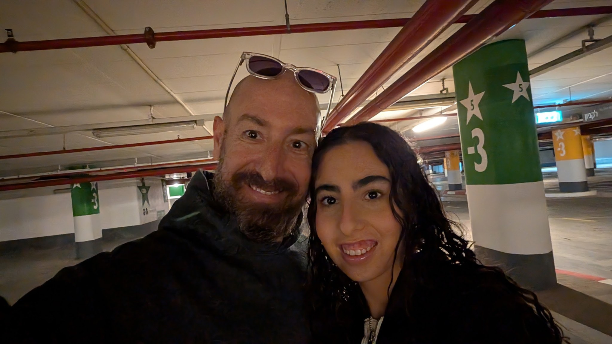 Daughter before first date in parking shelter